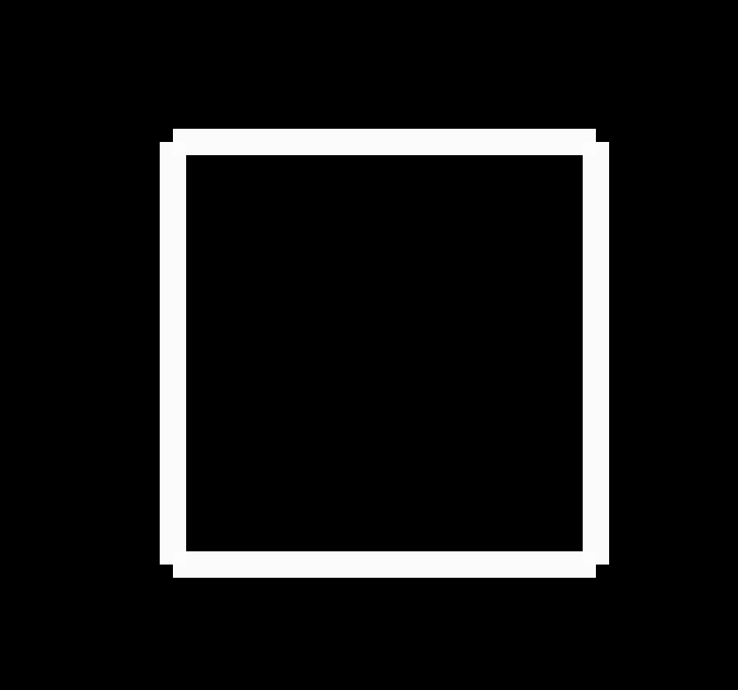 black square outline