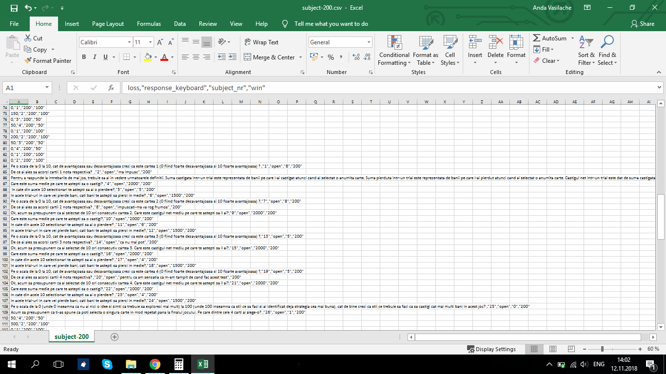 Questionnaire in the Iowa Gambling Task Experiment \u2014 Forum