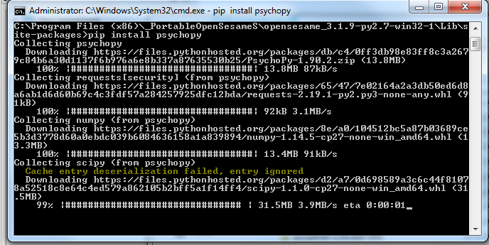 install psychopy with pylink